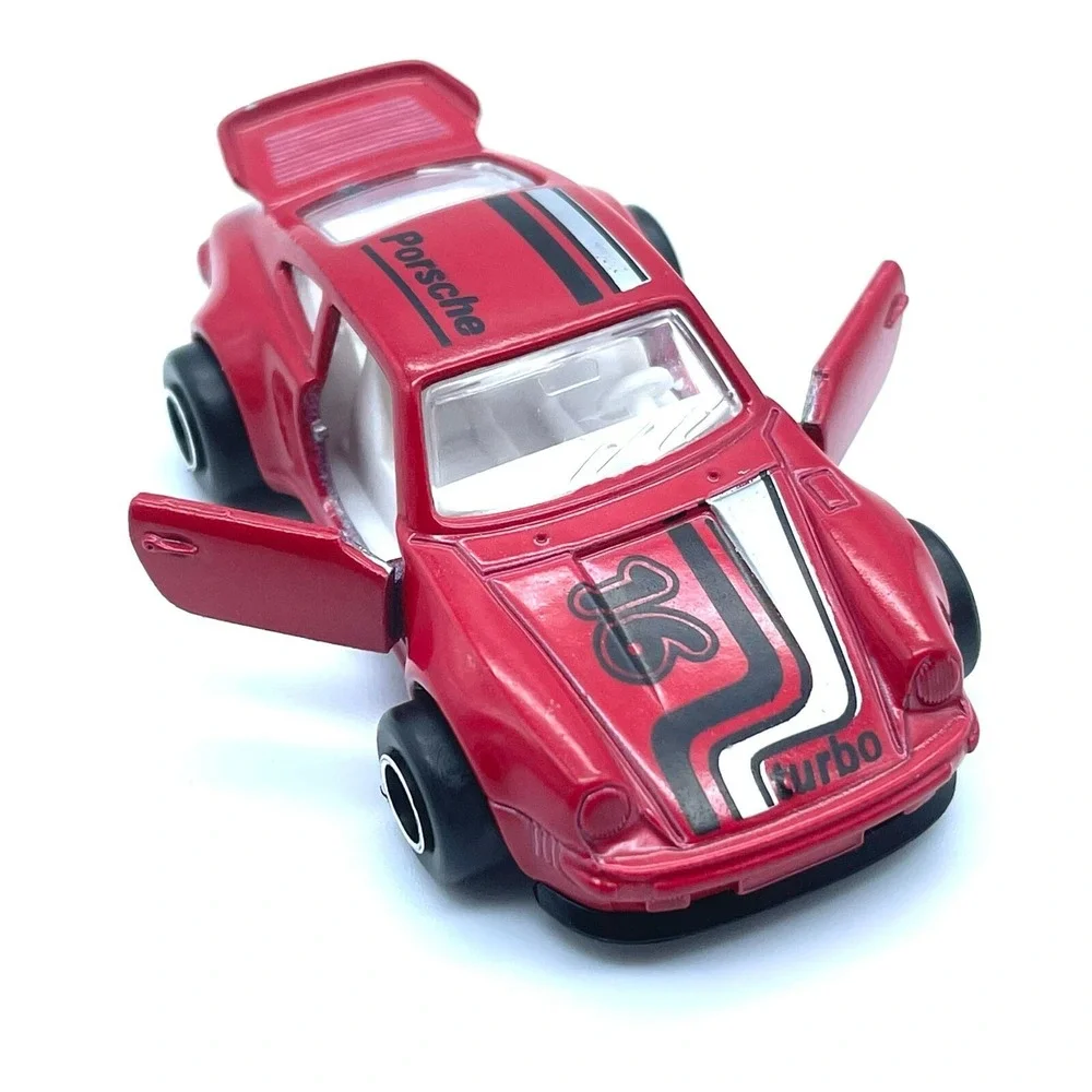 Majorette Porsche 911 Turbo Sports Car Red Diecast 1/57 Scale Loose #209 France